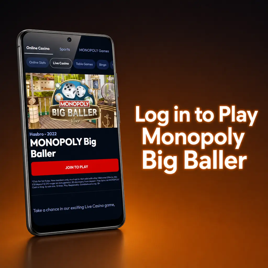 Monopoly Big Baller login screen on Babu88