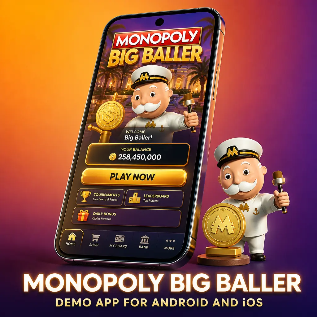 Monopoly Big Baller demo running inside the Babu88 mobile app