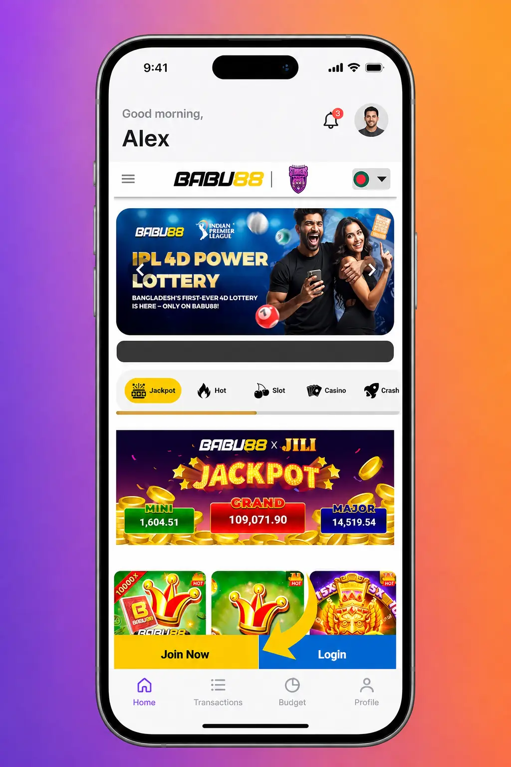 Monopoly Big Baller mobile app on a smartphone
